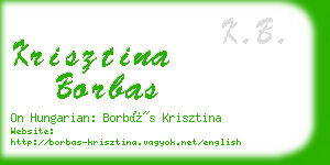 krisztina borbas business card